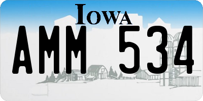 IA license plate AMM534