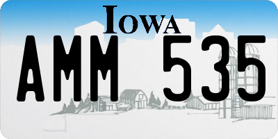 IA license plate AMM535