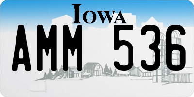 IA license plate AMM536