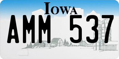 IA license plate AMM537