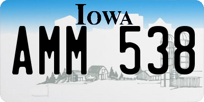 IA license plate AMM538