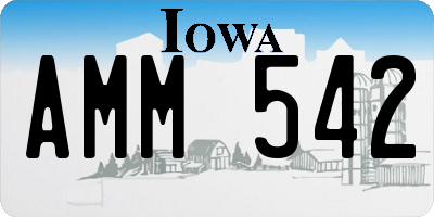IA license plate AMM542