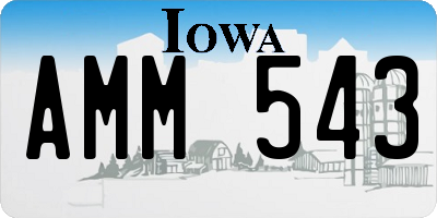 IA license plate AMM543