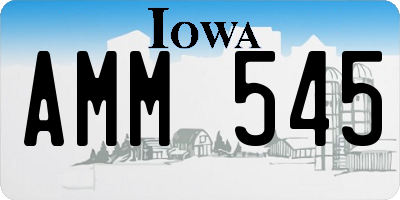 IA license plate AMM545