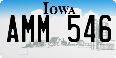 IA license plate AMM546
