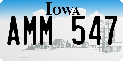 IA license plate AMM547