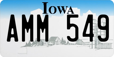 IA license plate AMM549