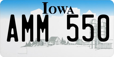 IA license plate AMM550