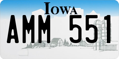 IA license plate AMM551