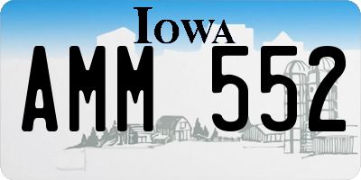 IA license plate AMM552