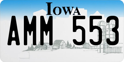 IA license plate AMM553