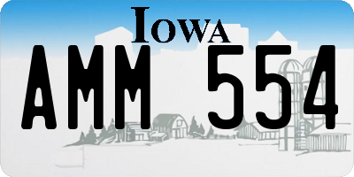 IA license plate AMM554