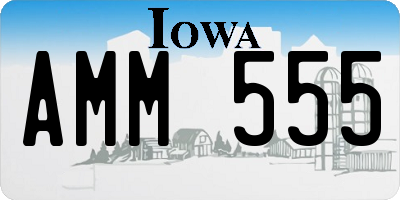 IA license plate AMM555