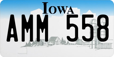 IA license plate AMM558
