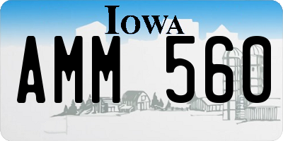 IA license plate AMM560