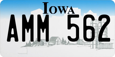 IA license plate AMM562