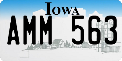 IA license plate AMM563