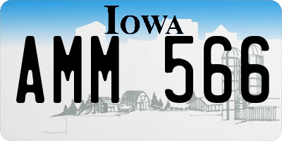 IA license plate AMM566