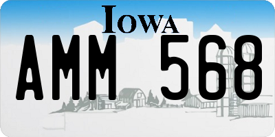 IA license plate AMM568