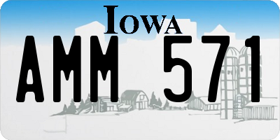 IA license plate AMM571