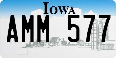 IA license plate AMM577