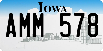 IA license plate AMM578