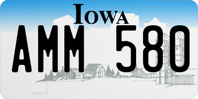 IA license plate AMM580