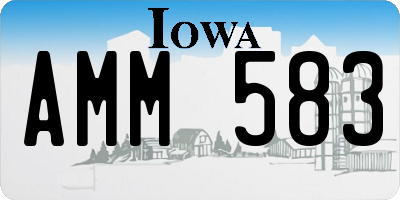 IA license plate AMM583