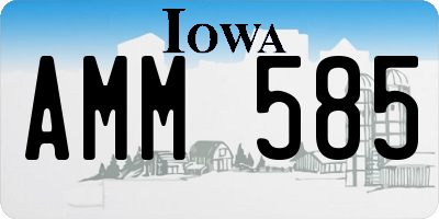 IA license plate AMM585
