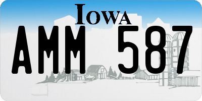 IA license plate AMM587