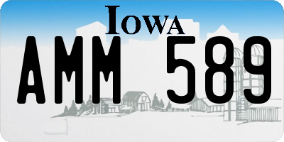 IA license plate AMM589