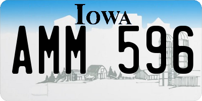 IA license plate AMM596