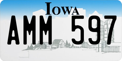 IA license plate AMM597