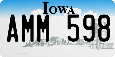 IA license plate AMM598