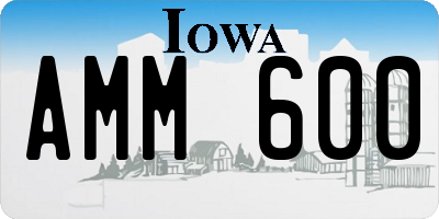 IA license plate AMM600