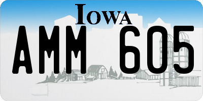 IA license plate AMM605