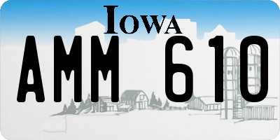 IA license plate AMM610