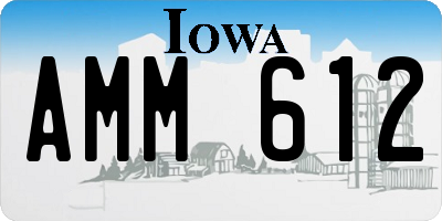 IA license plate AMM612