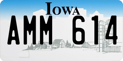 IA license plate AMM614