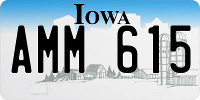 IA license plate AMM615