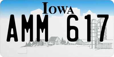 IA license plate AMM617
