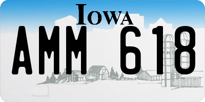 IA license plate AMM618