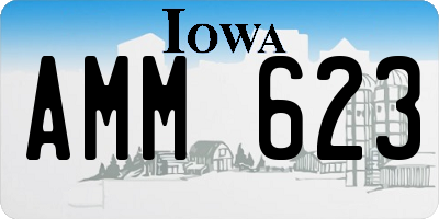 IA license plate AMM623