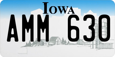 IA license plate AMM630