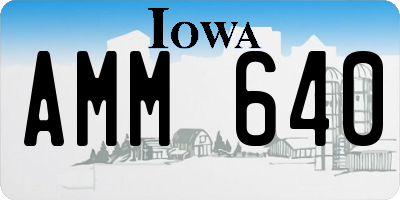 IA license plate AMM640