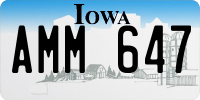 IA license plate AMM647