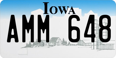 IA license plate AMM648