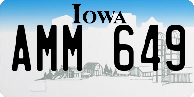IA license plate AMM649
