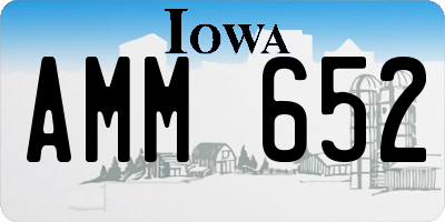 IA license plate AMM652