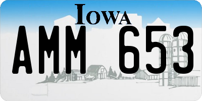 IA license plate AMM653